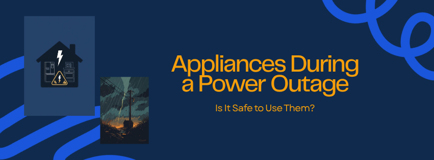 Dark house with appliance outlines during power outage