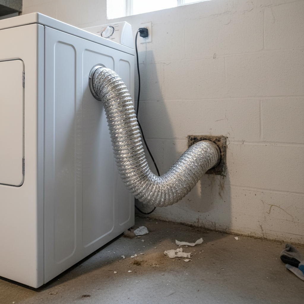 kinked vent hose