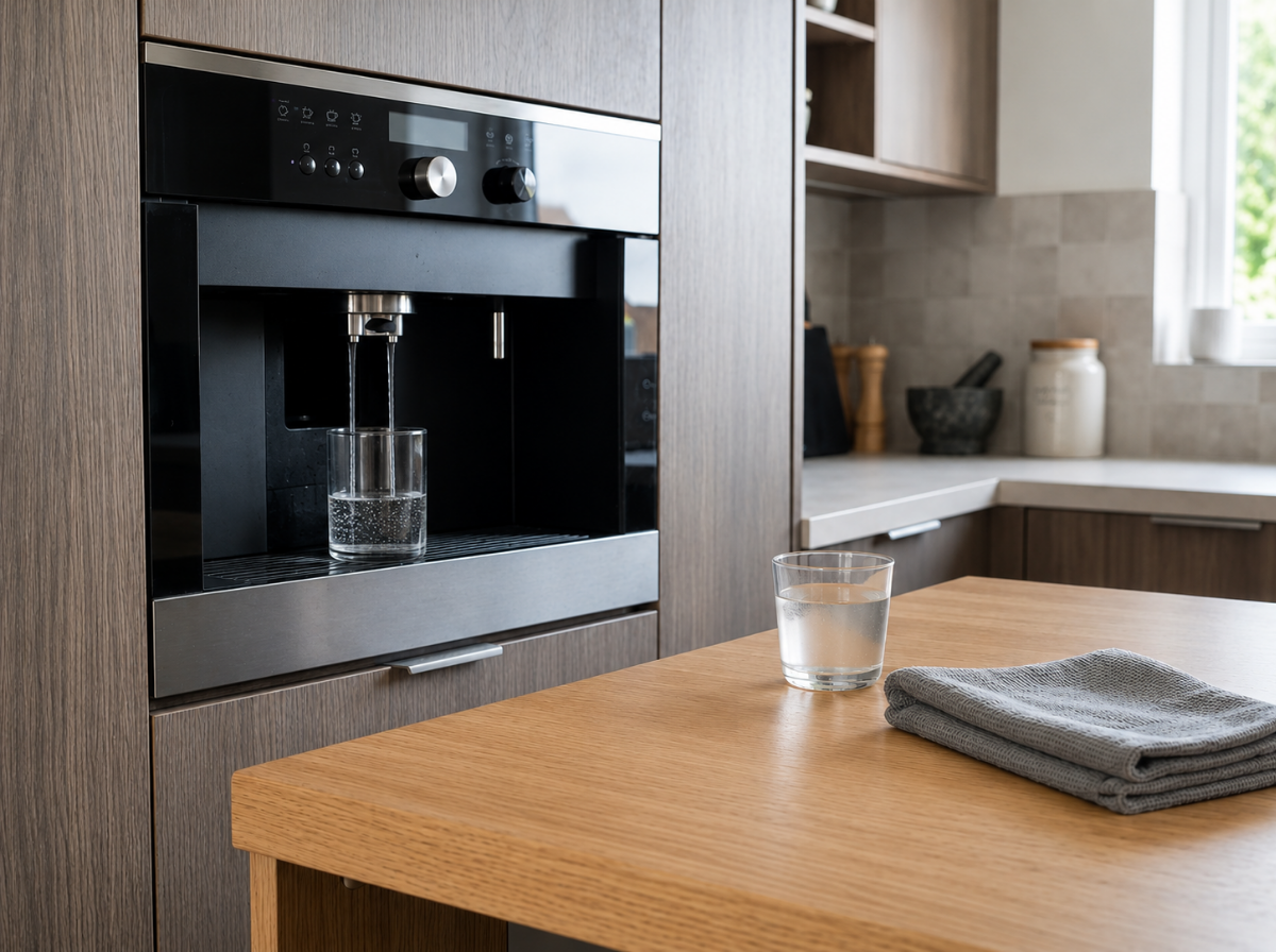 built in coffee maker brewing descaling