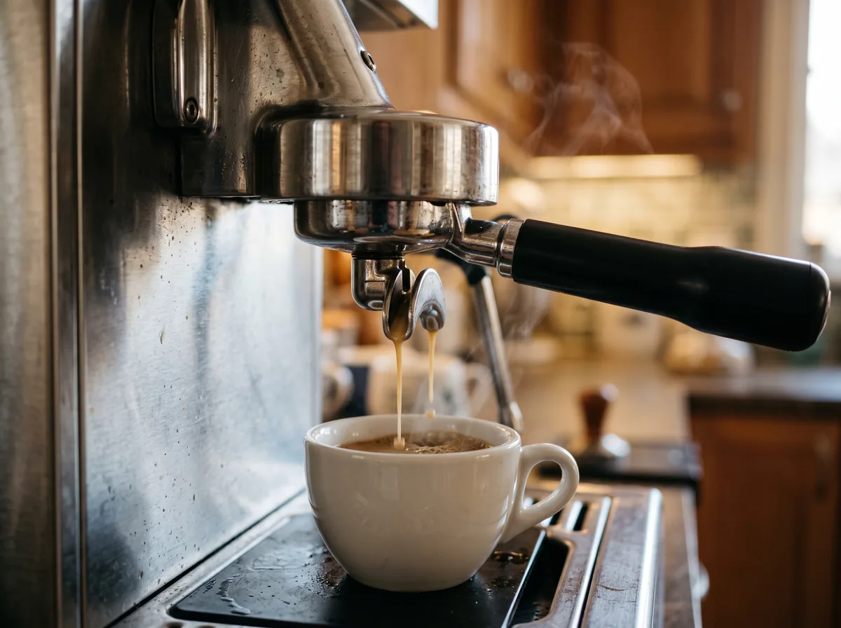 built in coffee maker brewing slow