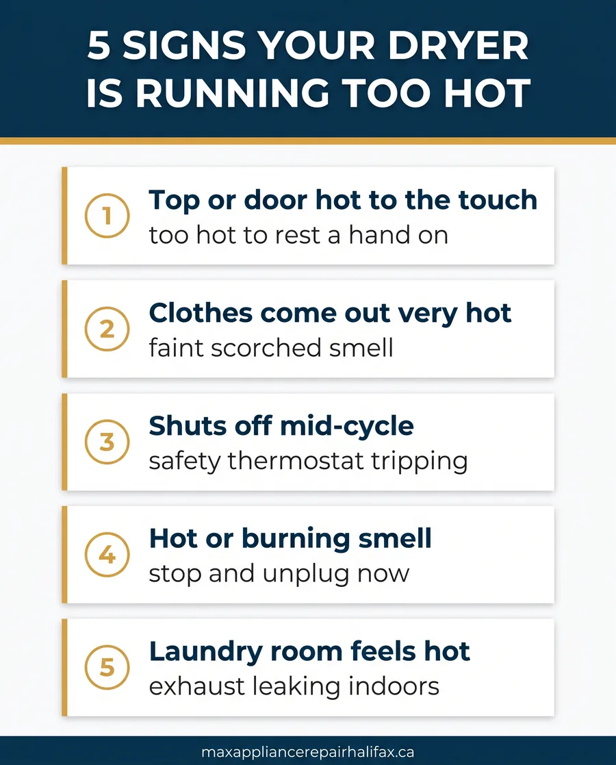 five signs your dryer is running too hot