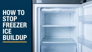 Frost and ice buildup inside a home freezer compartment, the focus of this Halifax repair guide